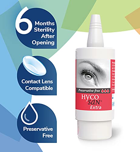Hycosan Extra - Preservative Free Eye Drops - Sodium Hyaluronate 0.2% - for Treatment of Dry Eyes -7.5ml - FoxMart™️ - Hyco San